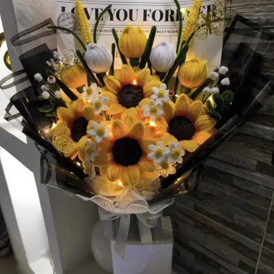 Ramo de girasoles con luces LED